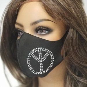 Designed Rhinestone face Masks